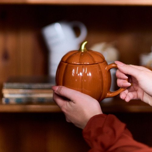 Чаша с капак HOMLA PUMPKIE 600 мл., оранжев