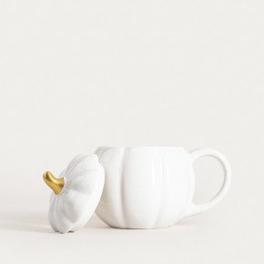 Чаша с капак HOMLA PUMPKIE 600 мл., бял