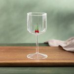 Чаша за вино с декорация череши HOMLA CEREZA 260 мл.