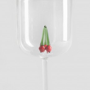 Чаша за вино с декорация череши HOMLA CEREZA 260 мл.