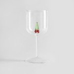 Чаша за вино с декорация череши HOMLA CEREZA 260 мл.