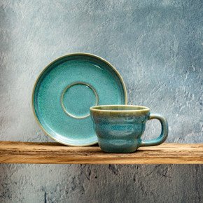 Чаша с чиния HOMLA CHERYL 200 мл., зелен