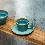 Чаша с чиния HOMLA CHERYL 200 мл., зелен