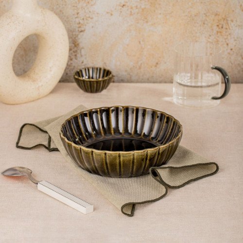 Чиния - дълбока HOMLA MELIDA 19 см., зелен