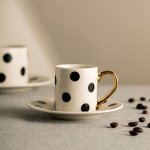 Чаша с чиния HOMLA LUNYA 100 мл., точки