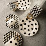 Чаша с чиния HOMLA LUNYA 100 мл., точки