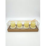 Сет свещи 4 бр. DUKA NATURLIGA, жълт