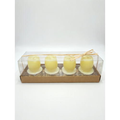 Сет свещи 4 бр. DUKA NATURLIGA, жълт