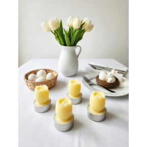 Сет свещи 4 бр. DUKA NATURLIGA, жълт