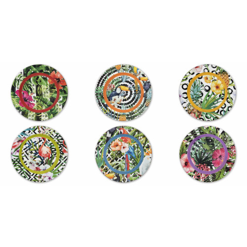 Сет пластмасови чинии 6 бр. EXCELSA TROPICAL CHIC 33 см.