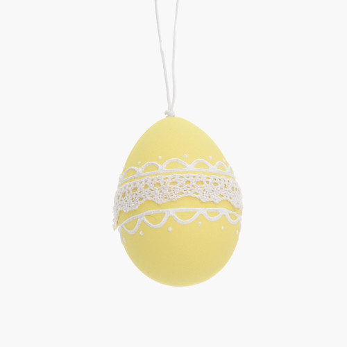 Декорация яйце за окачване DUKA MUNTER 5x7 см., жълт