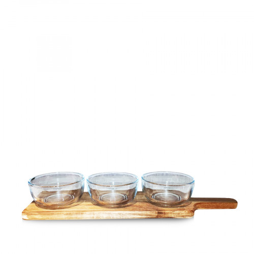 Сет от 3 купи с дъска DUKA ACACIA