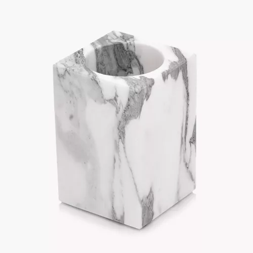 Чаша за тоалетни принадлежности DUKA SCANDI SPA, бял