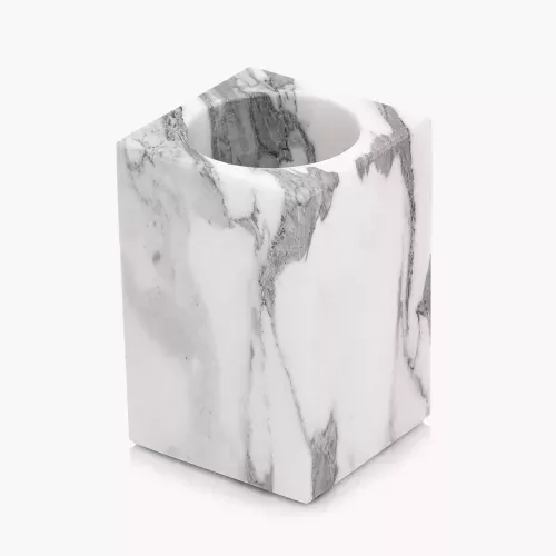 Чаша за тоалетни принадлежности DUKA SCANDI SPA, бял