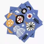 Салфетки 20 бр. DUKA JULKLAP 33x33 см., син