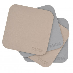 Подложки за чаши 4 бр. DUKA ODIN 10x10 см., бежов