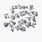 Сет латински букви за сладки 26 бр. DUKA MINI