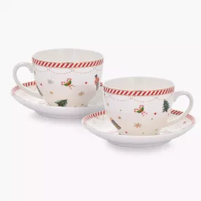 Сет чаши и чинии 2 бр. DUKA LYCKLIG 200 мл.