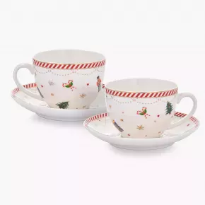 Сет чаши и чинии 2 бр. DUKA LYCKLIG 200 мл.