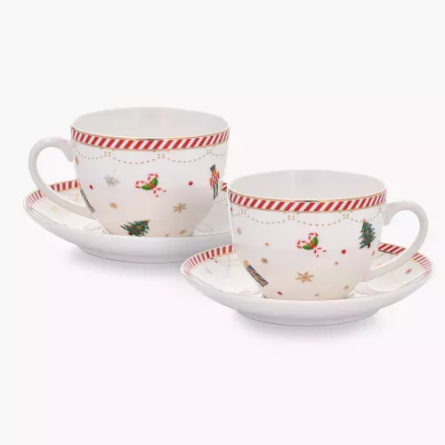 Сет чаши и чинии 2 бр. DUKA LYCKLIG 200 мл.