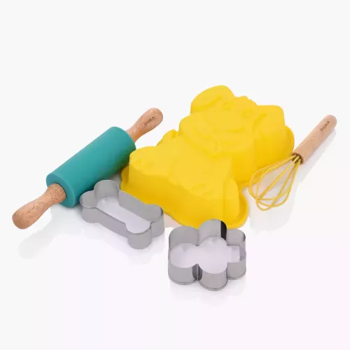 Детски сет за сладки 5 части DUKA MINI, жълт