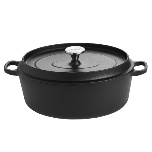 Тенджера овална DUKA BJORN 5000 мл., черен 