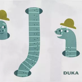 Салфетки 20 бр. DUKA MINI 33x33 см., земно червейче