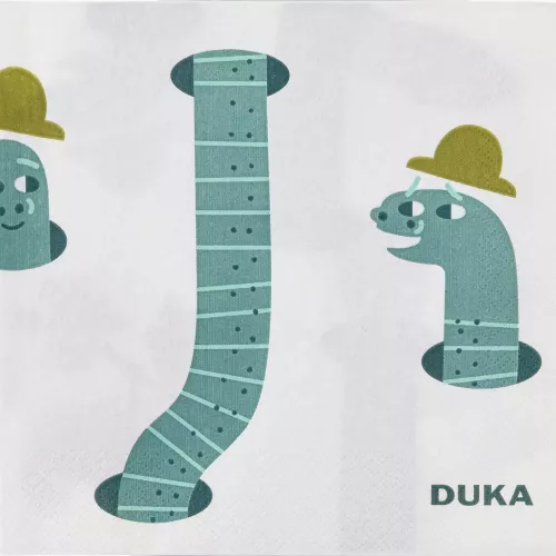 Салфетки 20 бр. DUKA MINI 33x33 см., земно червейче