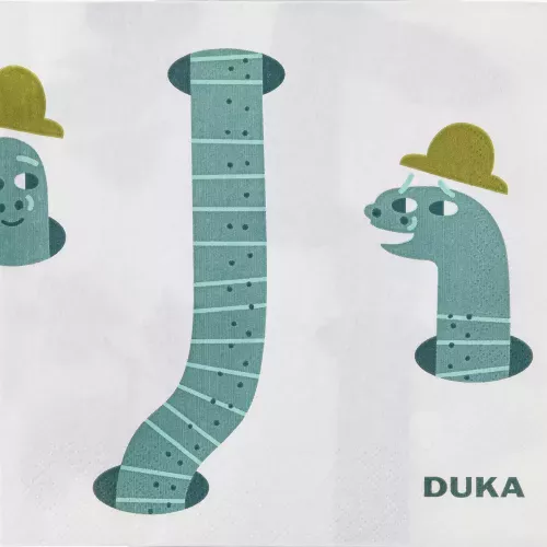 Салфетки 20 бр. DUKA MINI 33x33 см., земно червейче