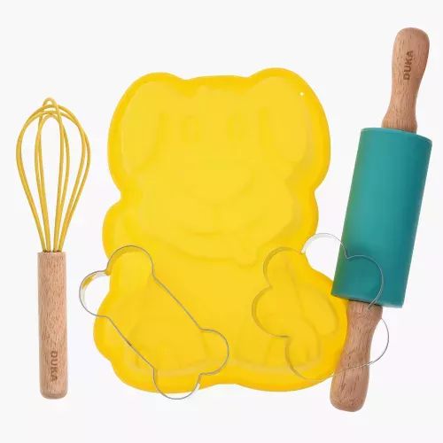 Детски сет за сладки 5 части DUKA MINI, жълт