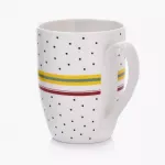 Kubek DUKA EVERYDAY MERLOT 350 ml zielony czerwony porcelanowy