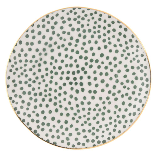 Чиния DUKA SIREN 11.5 см., зелени точки