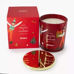 Ароматна свещ DUKA LYCKLIG MISTLETOE & CRANBERRY 8,8x10,8 см.