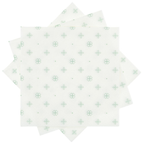 Салфетки 20 бр. DUKA CELEBRATE 33x33 см., бял, зелен