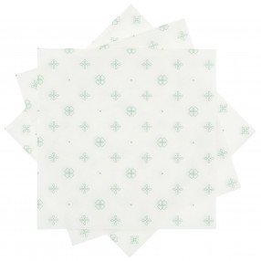 Салфетки 20 бр. DUKA CELEBRATE 33x33 см., бял, зелен