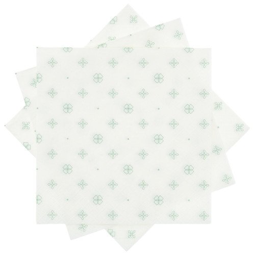 Салфетки 20 бр. DUKA CELEBRATE 33x33 см., бял, зелен