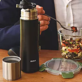 Термос със запарка за чай DUKA RESA 500 мл. черен