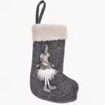 Коледен чорап DUKA LILLIPUT 34 см., сив