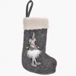 Коледен чорап DUKA LILLIPUT 34 см., сив