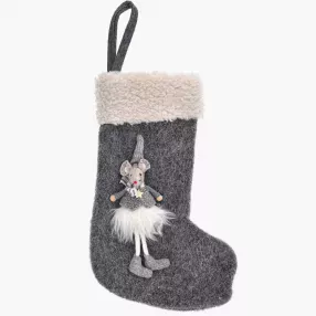 Коледен чорап DUKA LILLIPUT 34 см., сив