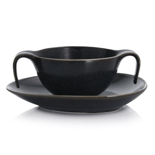 Купа с чиния DUKA TIME DARK 450 мл., черен