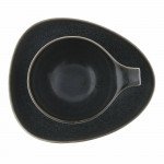 Чаша с чиния DUKA TIME DARK 150 мл., черен