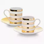 Сет чаши с чинии 2 бр. DUKA GOLD 100 мл.