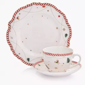 Сет чаша с чиния и чиния DUKA LYCKLIG