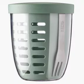 Чаша за плодове и зеленчуци с вилица MEPAL Ellipse pots, северно зелен