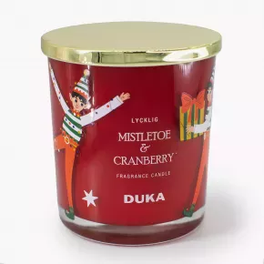Ароматна свещ DUKA LYCKLIG MISTLETOE & CRANBERRY 8,8x10,8 см.