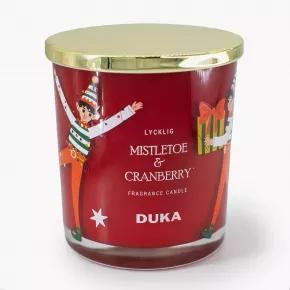Ароматна свещ DUKA LYCKLIG MISTLETOE & CRANBERRY 8,8x10,8 см.