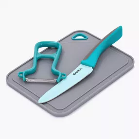 Детски сет за готвене 3 части DUKA MINI, тюркоаз