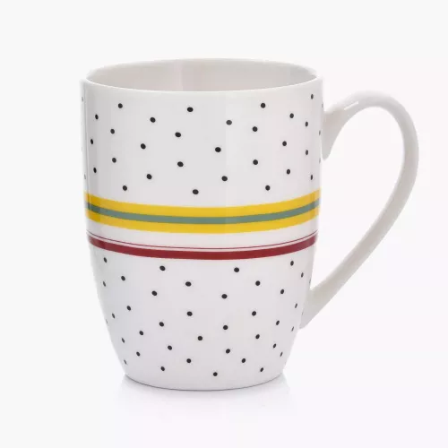 Kubek DUKA EVERYDAY MERLOT 350 ml zielony czerwony porcelanowy