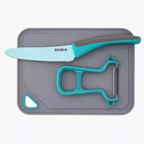 Детски сет за готвене 3 части DUKA MINI, тюркоаз